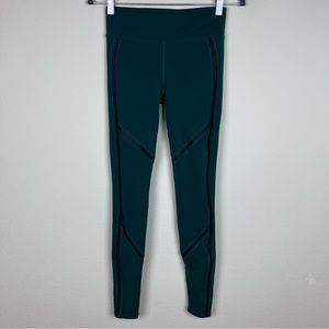 Alo Emerald Green Mesh Workout Yoga Leggings